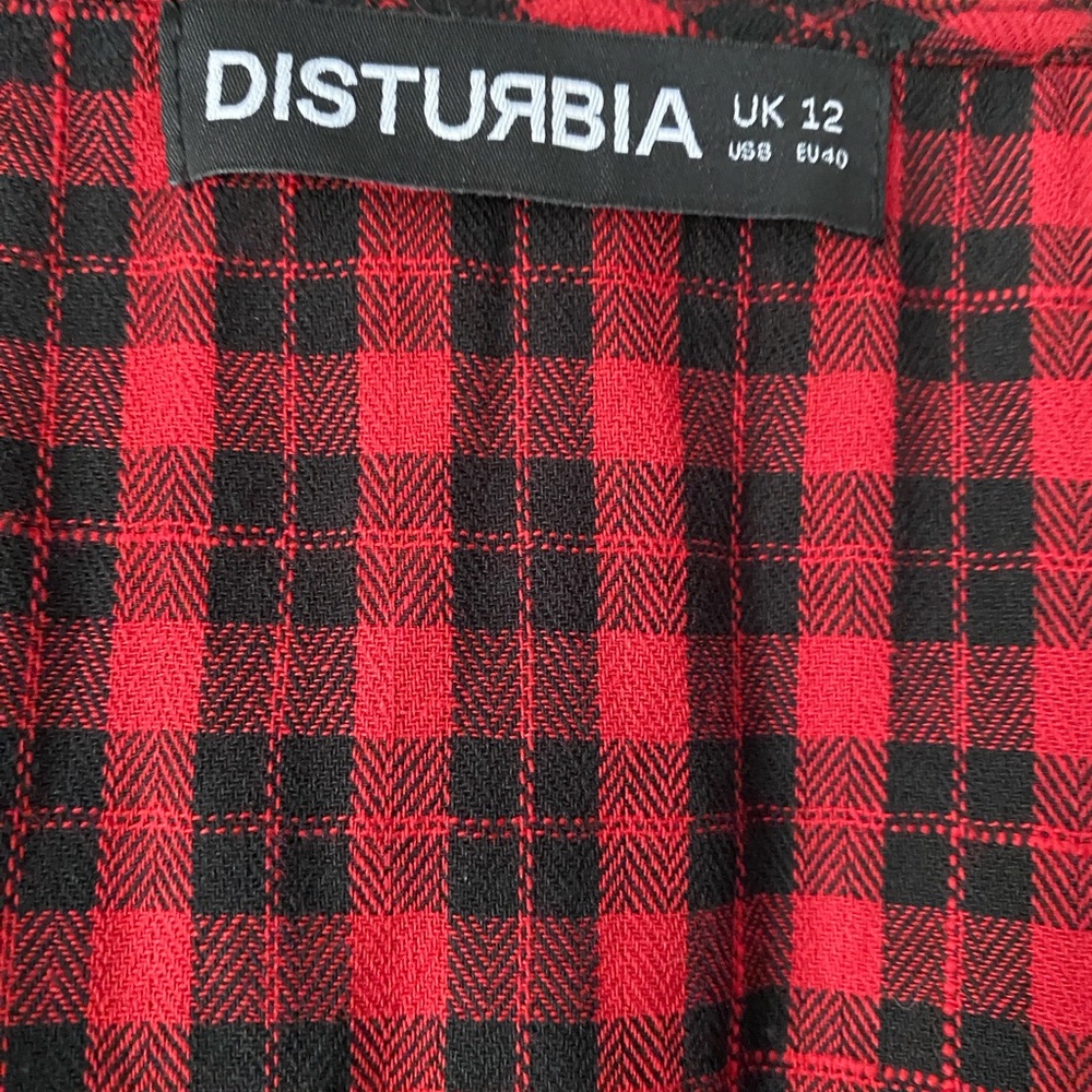 Disturbia Red and Black Plaid Mini Dress - Picture 5 of 5
